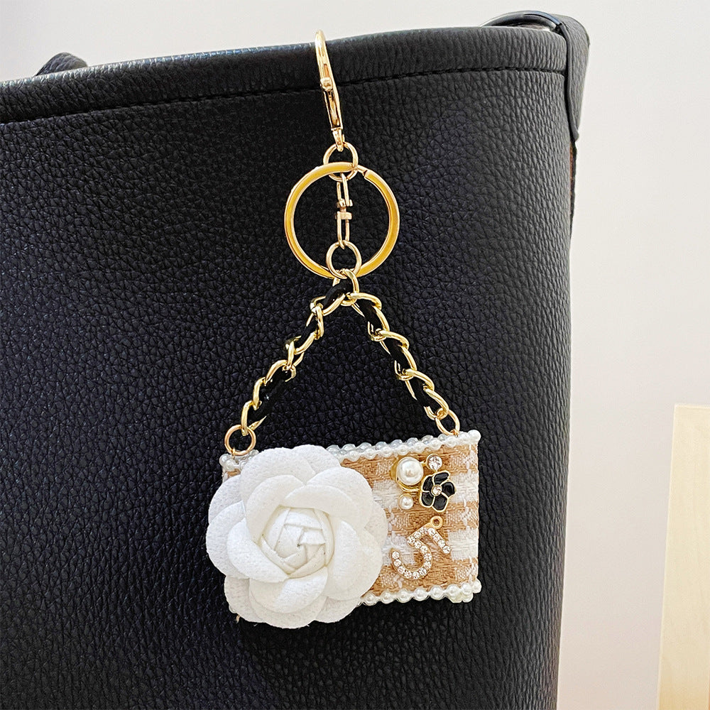 Wholesale Camellia Bag Style Keychain